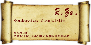 Roskovics Zseraldin névjegykártya